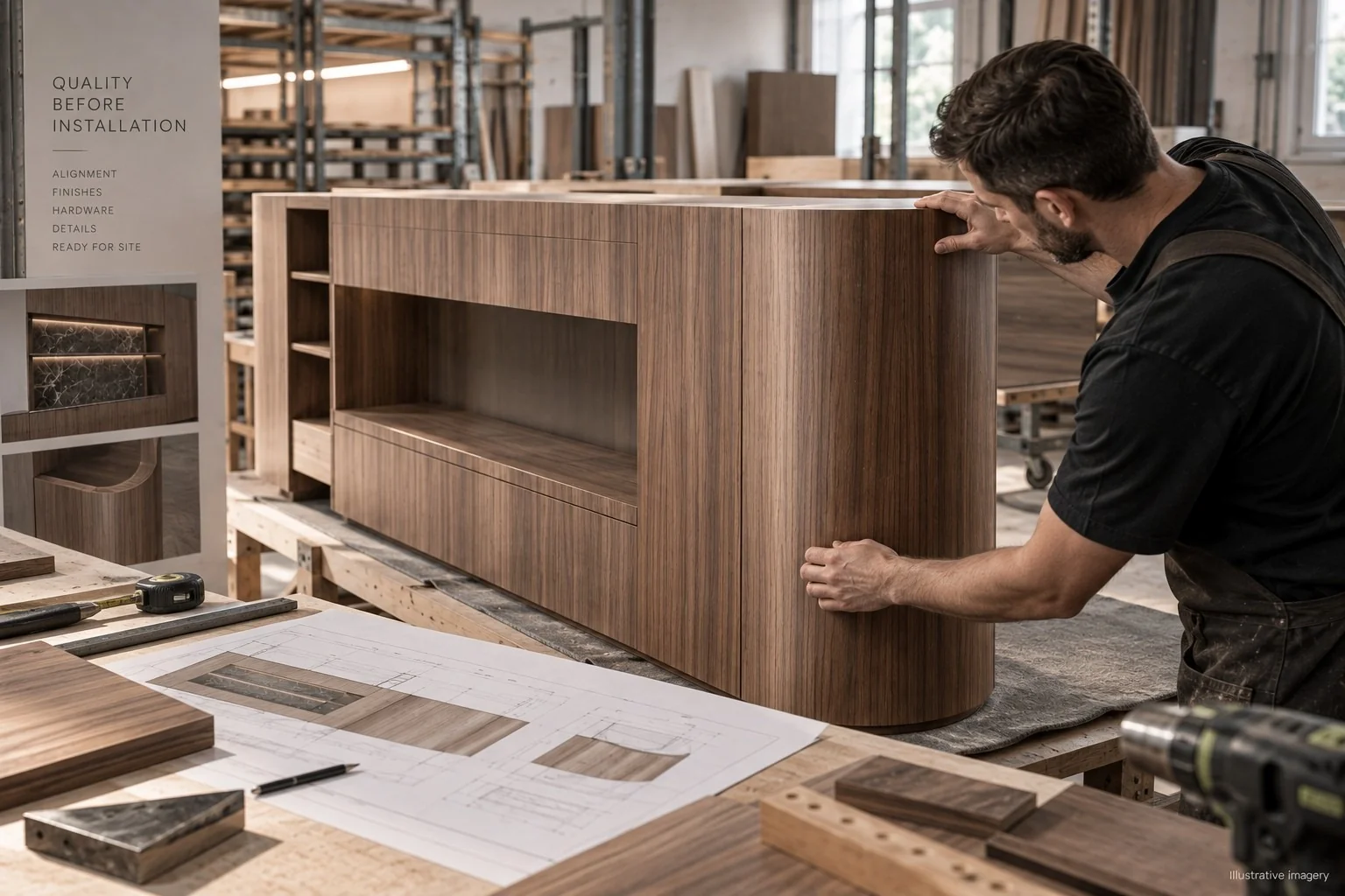 Workshop assembly and quality check before installation