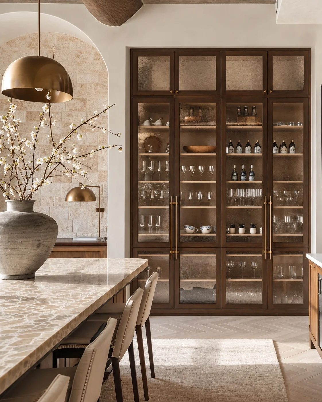 Custom display cabinetry and butler's pantry joinery