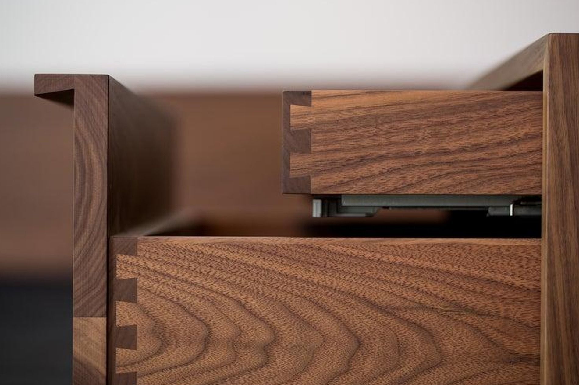 Precision dovetail joinery detail, ALTA Custom Joinery
