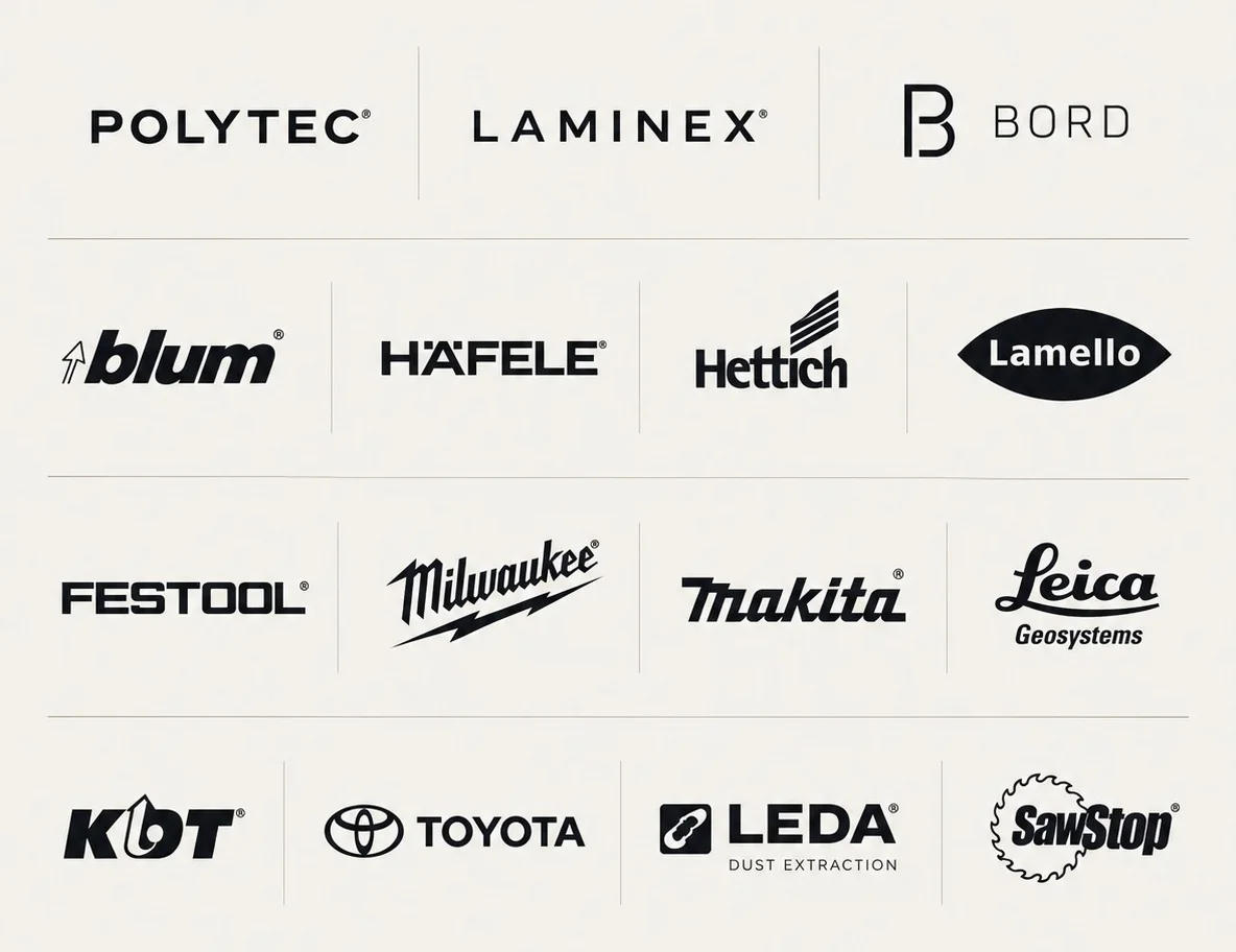 Brands and product logos ALTA Custom Joinery works with
